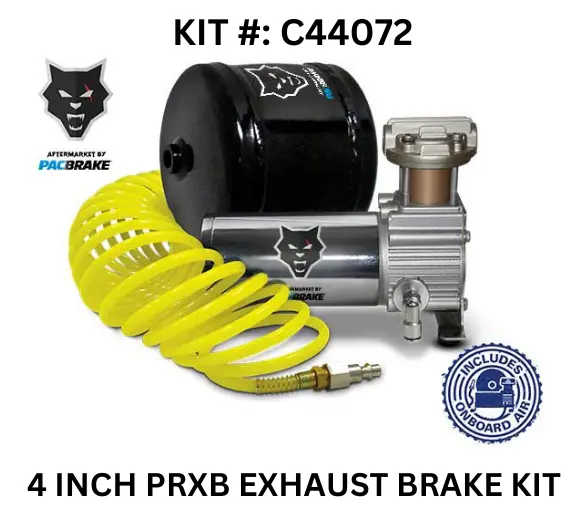 Model C44072 4-inch PX exhaust brake kit by Pacbrake, engineered for optimal exhaust flow and braking performance